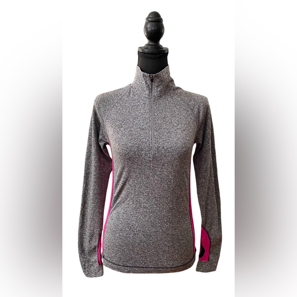 O to S: Gray and Pink Runner Pullover Jacket